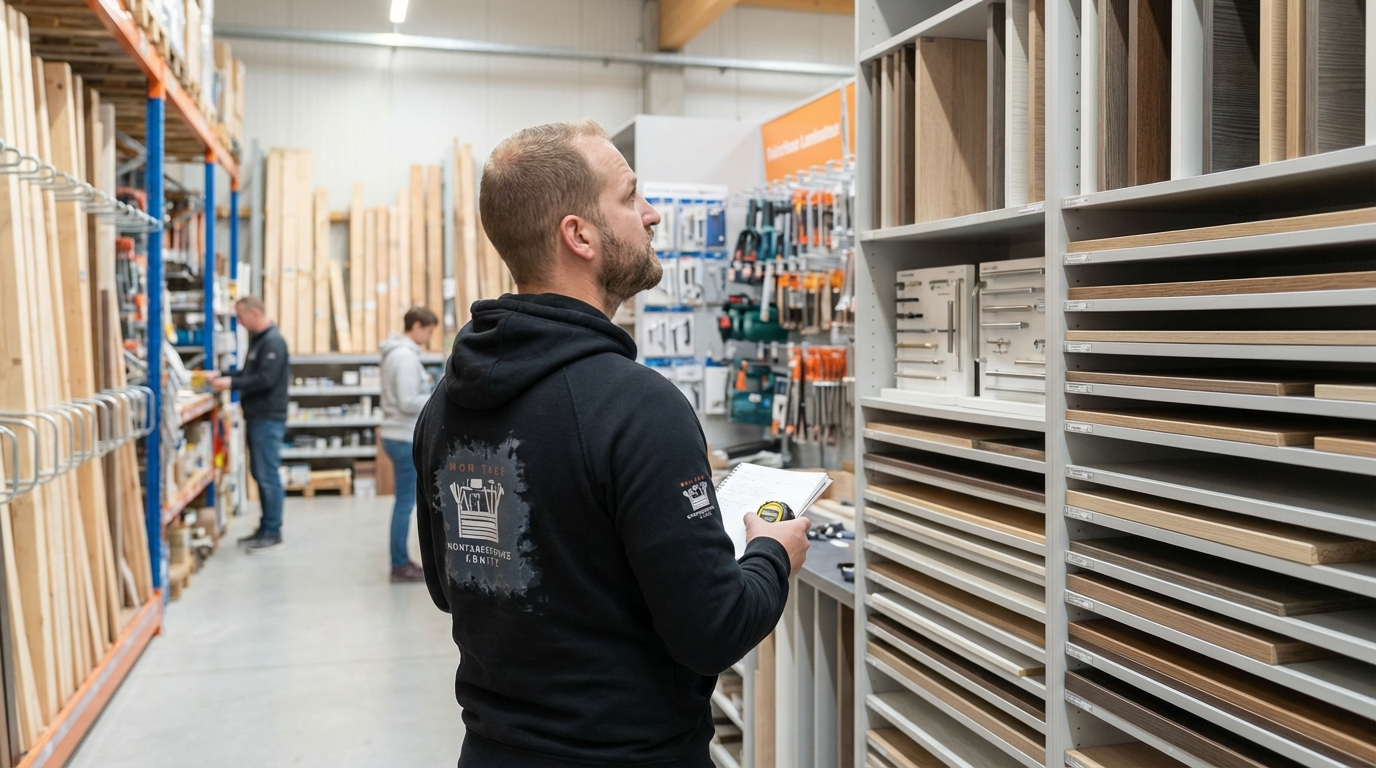 Thomas Könitz bei der Küchenmontage in Nordrhein-Westfalen